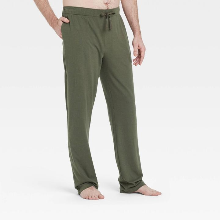 Men's Big & Tall 32 Knit Pajama Pants - Goodfellow & Co Olive Green