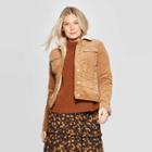 Women's Corduroy Sherpa Jacket - Universal Thread Brown S, Women's,