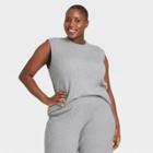 Women's Plus Size Crewneck Pullover Sweater Vest - Who What Wear Gray