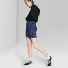 Women's Leopard Print Bodycon Mini Skirt - Wild Fable Blue