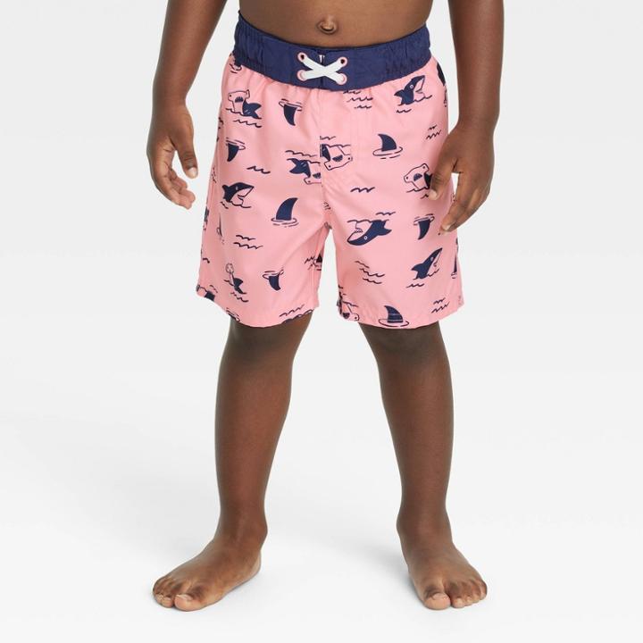 Toddler Boys' Sharks Swim Shorts - Cat & Jack Pink