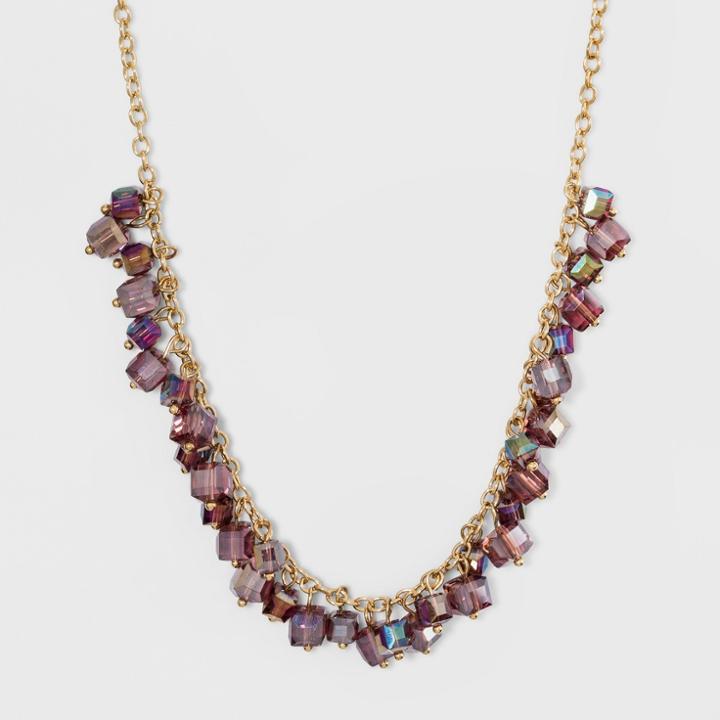 Short Square Glass Beaded Necklace - A New Day