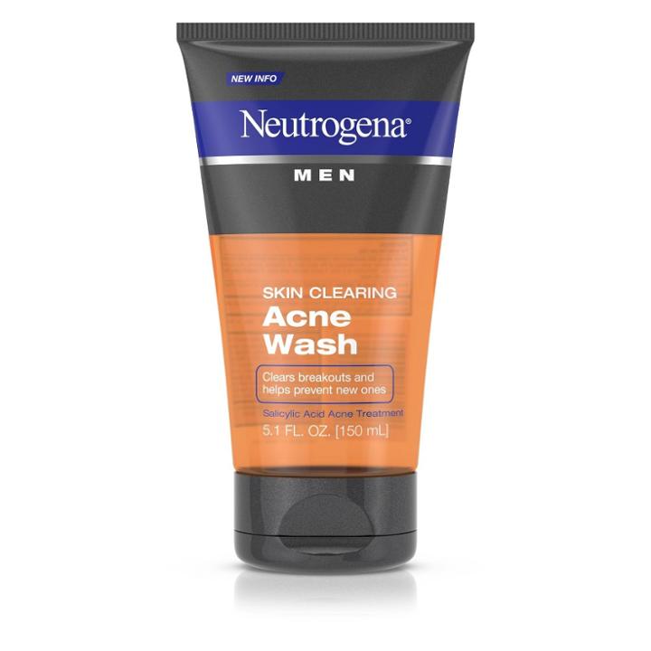 Neutrogena Men Skin Clearing Salicylic Acid Acne Face Wash - 5.1 Fl Oz,