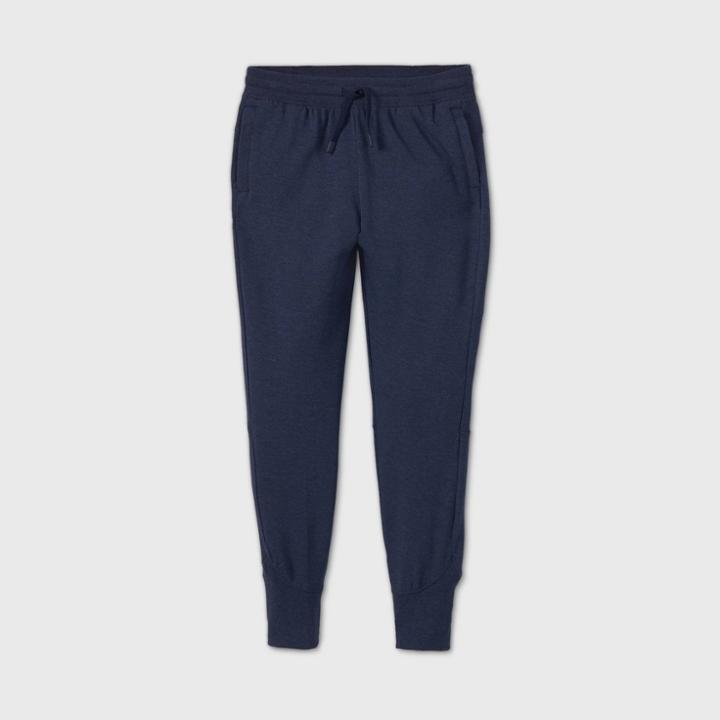 Girls' Soft French Terry Jogger Pants - All In Motion Navy Heathr