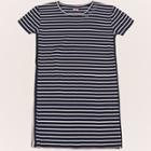 Junk Food Women's Plus Size Party In The U.s.a. Striped Embroidered Dress - Navy Blue