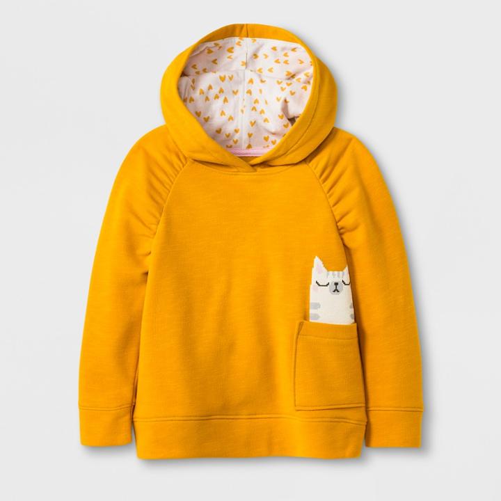 Toddler Girls' Long Sleeve Sweatshirt - Cat & Jack Orange