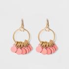 Fishhook Multi Disc Drop Earrings - Universal Thread Pink/gold