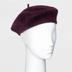 Women's Felt Beret Hat - A New Day Burgundy, Red