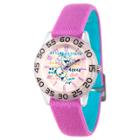 Girls' Disney Frozen Olaf Clear Plastic Time Teacher Watch - Purple, Girl's