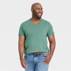 Men's Tall Regular Fit Short Sleeve V-neck T-shirt - Goodfellow & Co Dusk Green