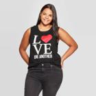 Modern Lux Women's Love One Another Plus Size Tank Top (juniors') - Black 1x, Women's,