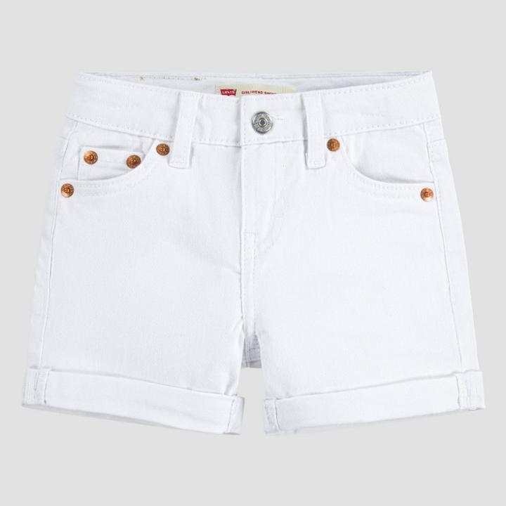 Levi's Girls' Girlfriend Jean Shorts - White