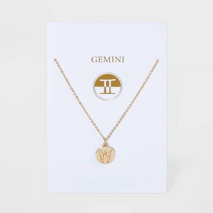 No Brand Gemini Charm Necklace - Gold