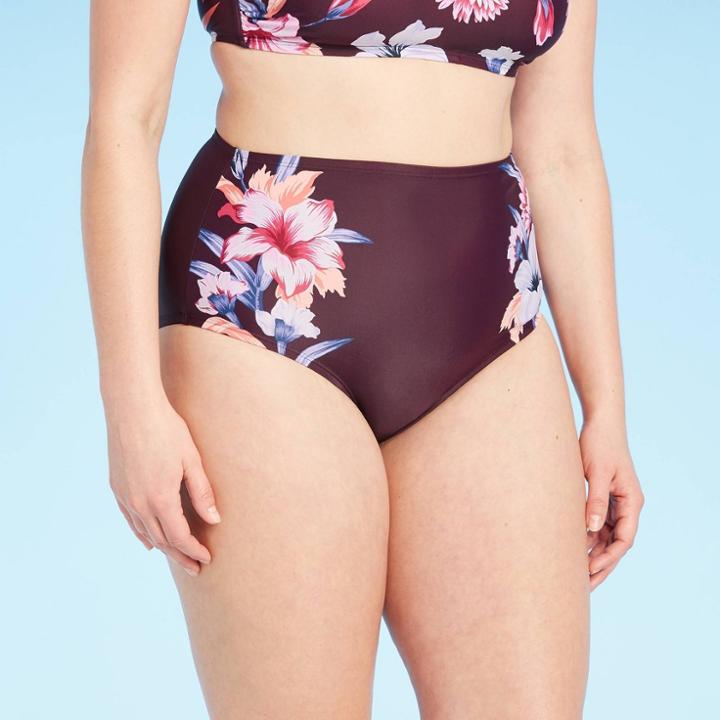 Women's High Waist Medium Coverage Bikini Bottom - Kona Sol Floral Xs, Women's, Size: Small,