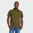 Men's Standard Fit Short Sleeve Collared Polo T-shirt - Goodfellow & Co Green