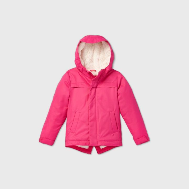Toddler Girls' Solid Parka Jacket - Cat & Jack Pink