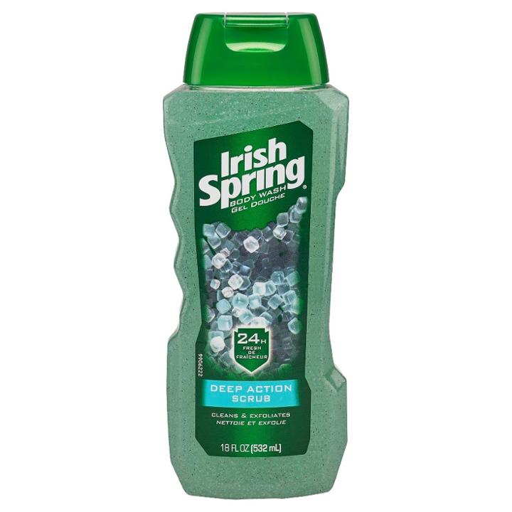 Irish Spring Deep Action Scrub Body Wash For