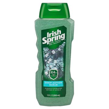 Irish Spring Deep Action Scrub Body Wash For