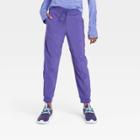 Girls' Lined Woven Joggers - All In Motion Dark Purple