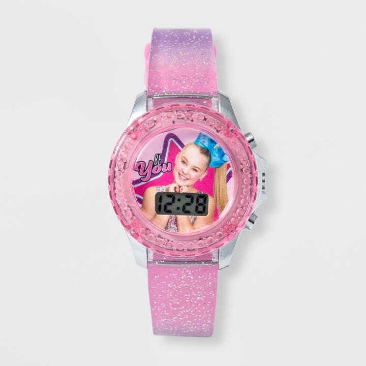 Girls' Nickelodeon Jojo Siwa Flashing Lcd Watch - Pink
