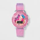 Girls' Nickelodeon Jojo Siwa Flashing Lcd Watch - Pink