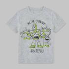 Toddler Boys' Toy Story 4 Buzz Lightyear And Aliens Short Sleeve T-shirt - Heather Gray