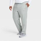 Men's Big & Tall Cotton Fleece Pants - All In Motion Gray Heather