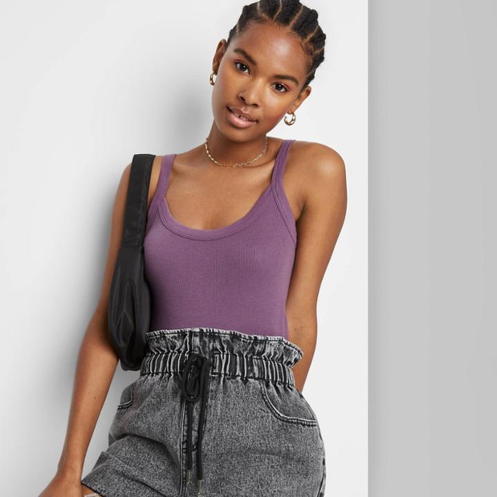 Women's Slim Fit Tank Top - Wild Fable Purple
