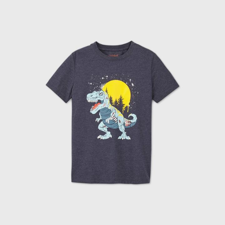 Boys' Short Sleeve Dinosaur Graphic T-shirt - Cat & Jack Navy