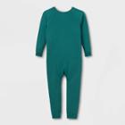 Toddlers' Adaptive Reversible Pajama Jumpsuit - Cat & Jack Forest Green