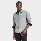 Men's Heavyweight Flannel Button-down Shirt - Goodfellow & Co Gray