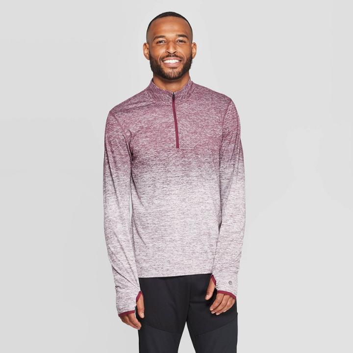 Men's Elevated Train Layer Pullover - C9 Champion Dark Berry Purple Heather M, Size: Medium, Purple Grey
