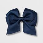 Girls' Solid Bow Clip - Cat & Jack Navy (blue)