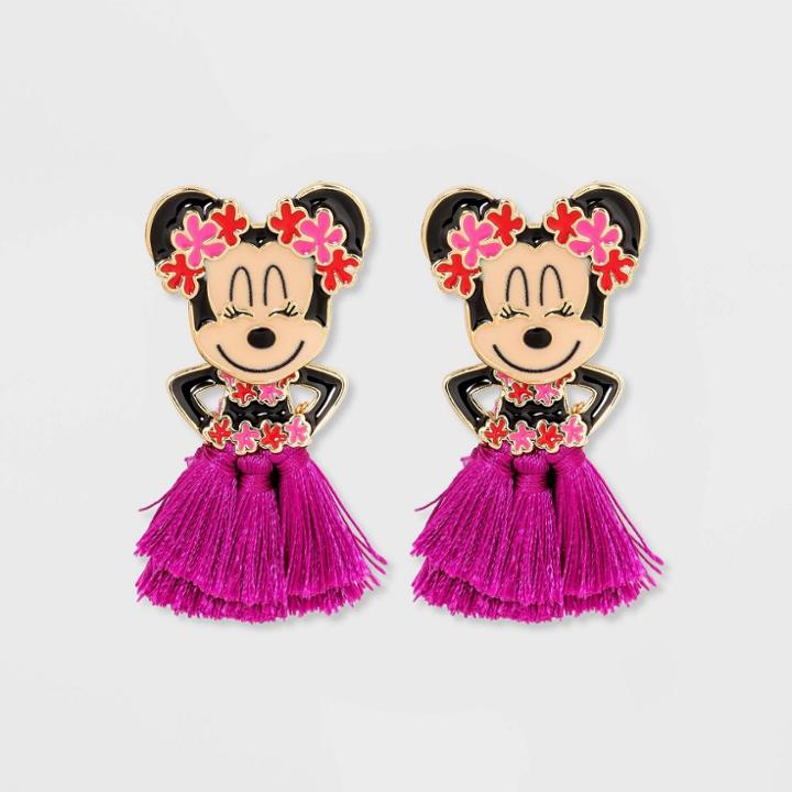 Sugarfix By Baublebar Disney Minnie Mouse Hula Drop Earrings - Purple