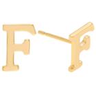 Women's Journee Collection Brass Initial Stud Earrings - Gold, F, Gold
