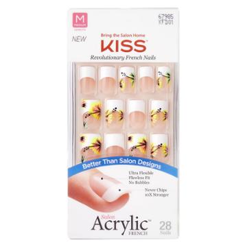 Kiss Salon Acrylic French Design Nail Ace Of Clubs