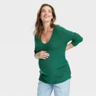 Lightweight Maternity Sweater - Isabel Maternity By Ingrid & Isabel Green