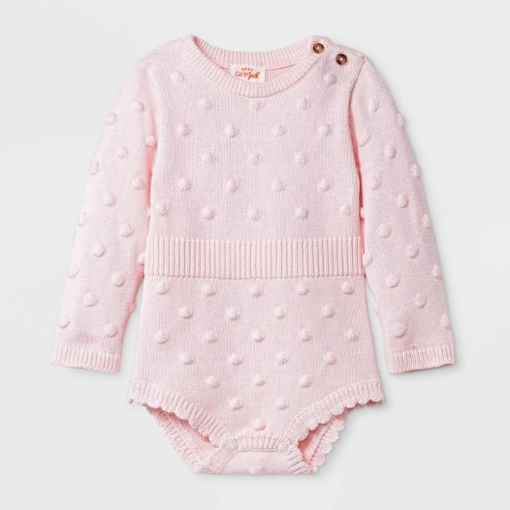 Baby Girls' Bobble Romper - Cat & Jack Light Pink