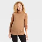 Long Sleeve Turtleneck Maternity T-shirt - Isabel Maternity By Ingrid & Isabel Tan