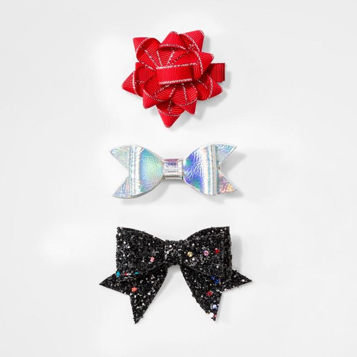 Girls' 3pk Multi Gift Bow Clips - Cat & Jack,