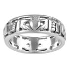 Women's Journee Collection Classic Claddagh Design Band In Sterling Silver -