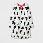 Happy By Pink Chicken Girls' Scottish Terrier Knit A Line Dress - Cream