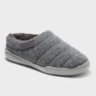 Women's Dluxe By Dearfoams Helen Sport Lounge Slippers - Charcoal
