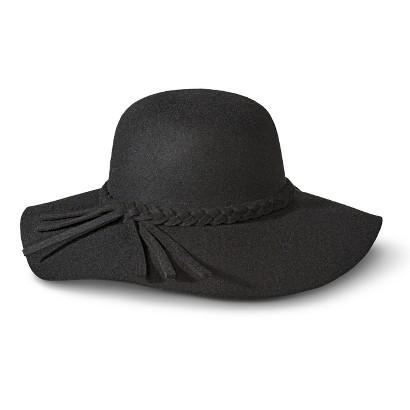 Mossimo Braided Sash Floppy Hat - Black