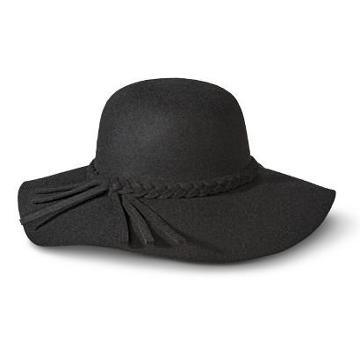 Mossimo Braided Sash Floppy Hat - Black