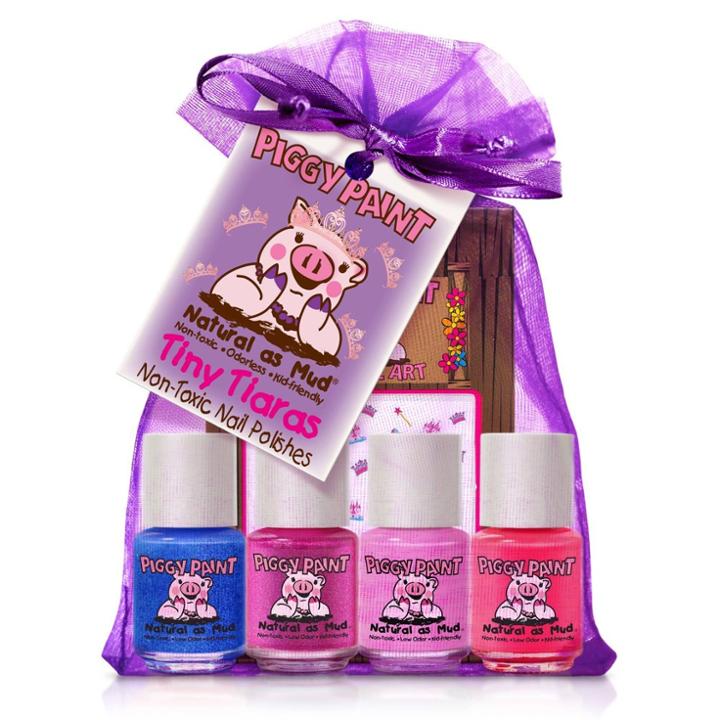 Piggy Paint Tiny Tiaras Non-toxic Nail Polish & Nail Art Set, Adult Unisex