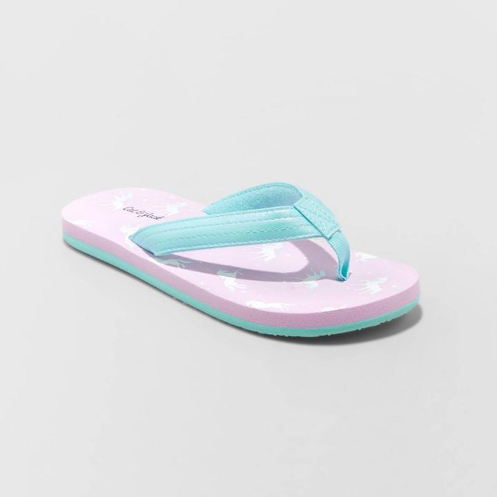 Girls' Ava Slip-on Thong Sandals - Cat & Jack Purple