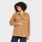 Women's Button-down Shacket Blazer - Universal Thread Brown