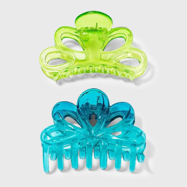 Claw Clip Set 2pc - Wild Fable Multicolor Cools