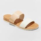 Women's Coco Two Band Slide Sandals - A New Day White